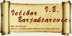 Velibor Barjaktarević vizit kartica